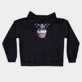 Cute Bat Cupcake Kids Hoodie